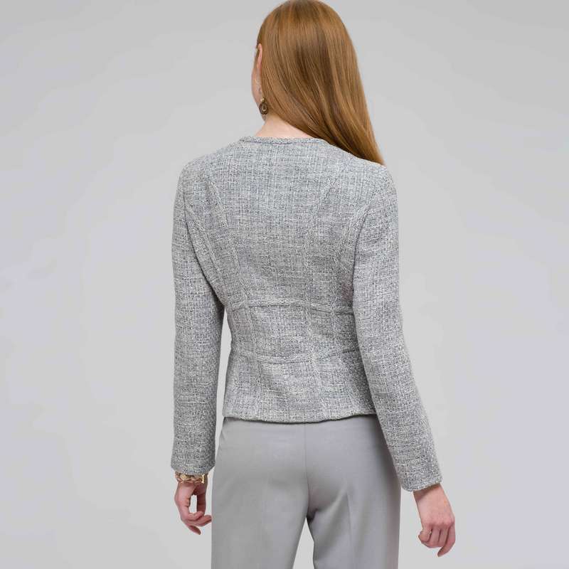 Zip Front Jacket, Slate Multi, large image number 1